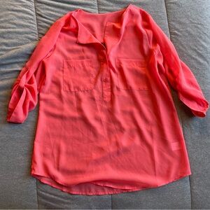 Maurices‎ Coral Sheer Blouse